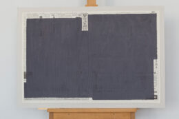 049 Japońska, z cyklu Recycled News, 2006, akwarela, 9 x 64 x 89 cm