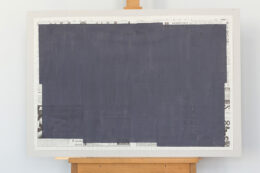 049 Japońska, z cyklu Recycled News, 2006, akwarela, 9 x 64 x 89 cm