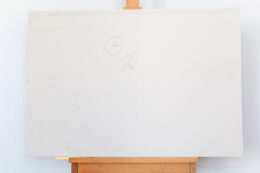 049 Japońska, z cyklu Recycled News, 2006, akwarela, 9 x 64 x 89 cm