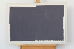 049 Japońska, z cyklu Recycled News, 2006, akwarela, 9 x 64 x 89 cm