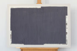 049 Japońska, z cyklu Recycled News, 2006, akwarela, 9 x 64 x 89 cm