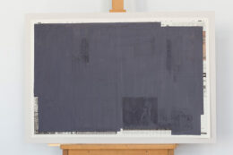 049 Japońska, z cyklu Recycled News, 2006, akwarela, 9 x 64 x 89 cm
