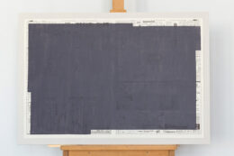 049 Japońska, z cyklu Recycled News, 2006, akwarela, 9 x 64 x 89 cm